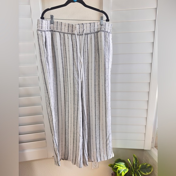 Time & True. Size XL, Striped Wide Leg Pants - Picture 1 of 8